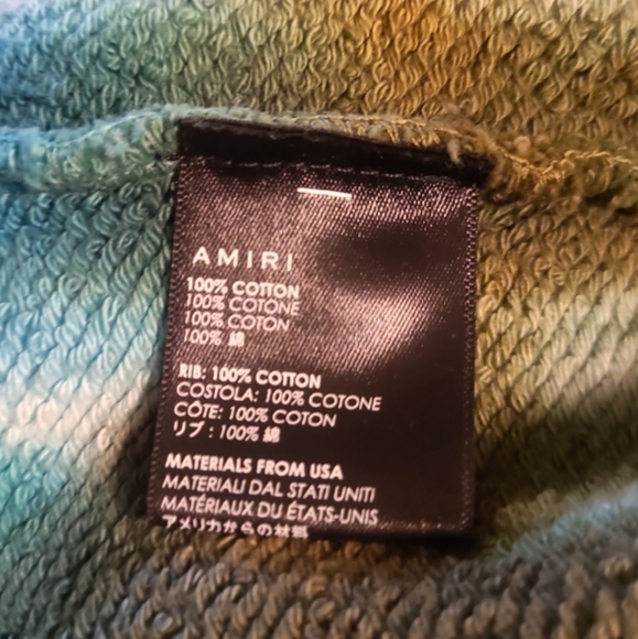 AMIRI | Oversized Green Tie Dye Hoodie in Size Small - Picture 6 of 6